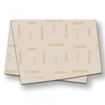 Papel de Seda Estampado Essência Nude 50,0x70,0cm, Xingó - 10/20/50 folhas.