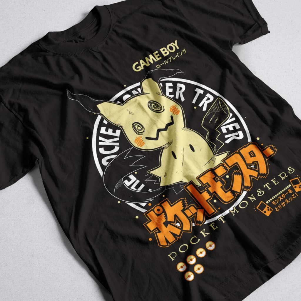 Camisa Mimikyu Anime Pokemon Camiseta Unissex 100% Algodão