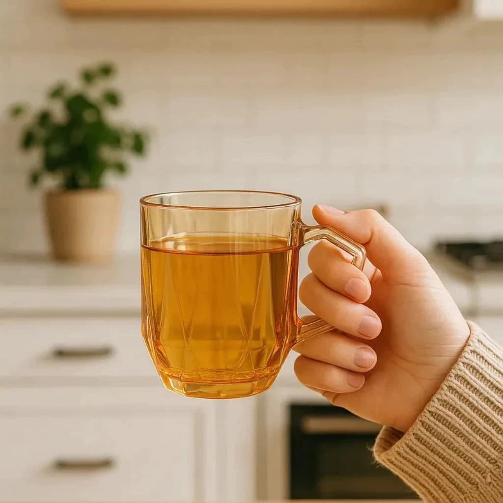 Canecas vidro dourado 6 peças café chá xícaras transparentes copo cozinha presente luxo
