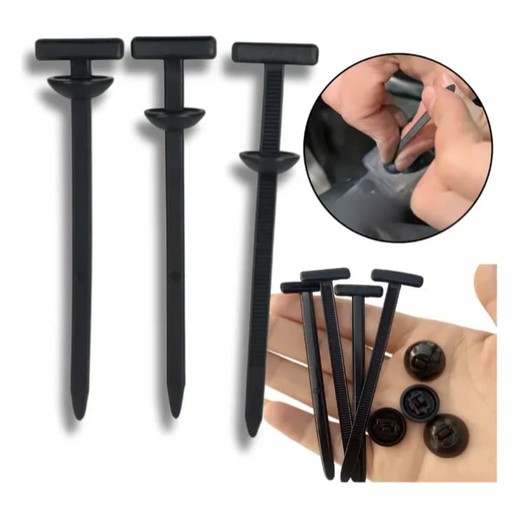 Kit 50 Abraçadeira Universal Trava Enforca Gato Automotivo Preto