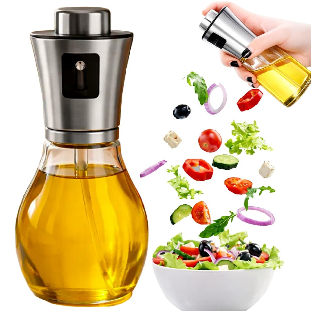Galheteiro Borrifador De Azeite Vinagre Óleos Para Uso Culinário 200Ml De Vidro Linha Premium