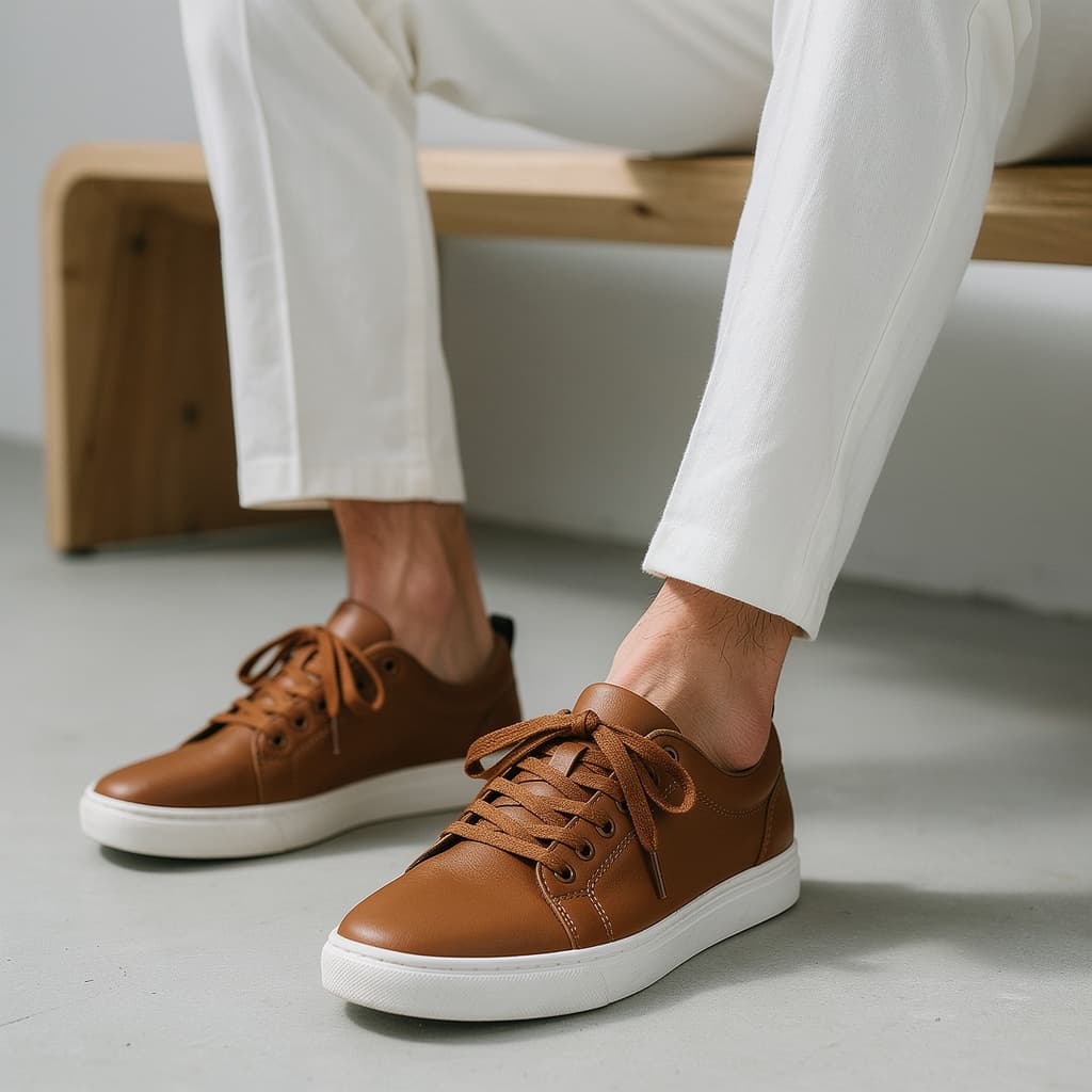 Sapatênis Masculino Casual Estilo Old Money Solado Baixo Texturizado - Promoção