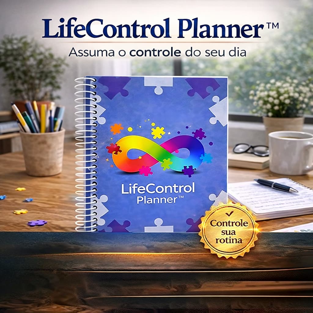 👉 Agenda Planner 176 Folhas LifeControl Organização Rotina Produtividade Diário Azul