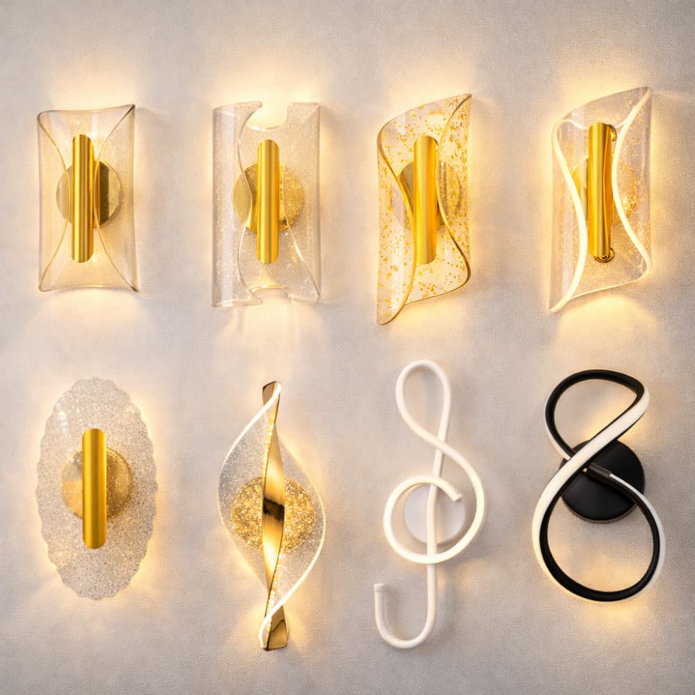 Arandela de Parede Acrílico LED Moderna Decorativa 7W/8W/12W 3 Cores Bivolt