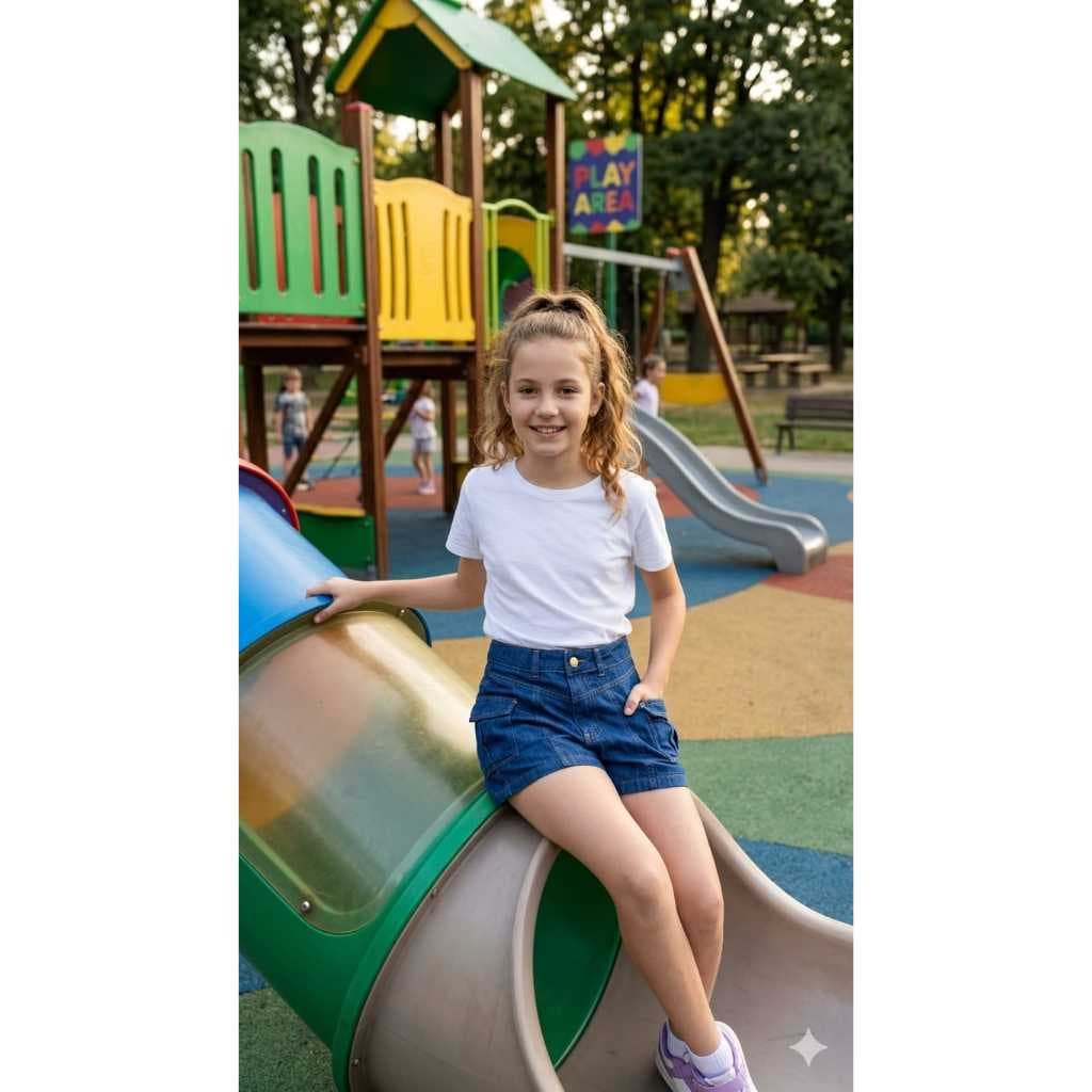 SHORT JEANS JUVENIL MENINA 10/16 CARGO