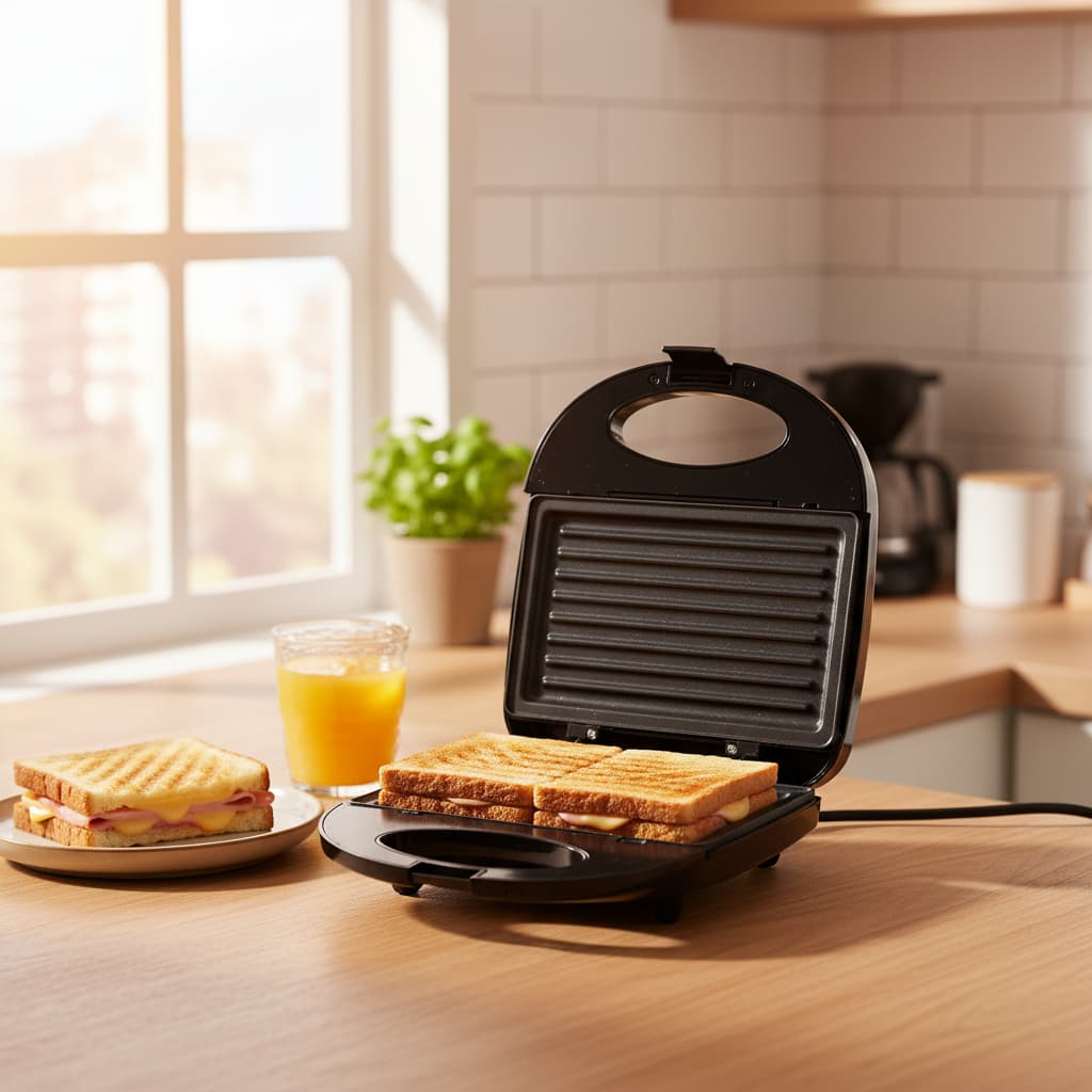 Sanduicheira Grill Elétrica Prensa Antiaderente 750W 110V🥪
