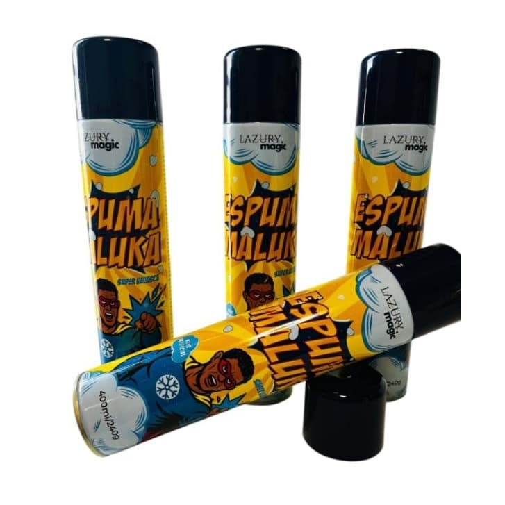 Espuma Maluka Super Densa Neve Artificial Nevasca 400ML Para Festejar o Brasil na Copa do Mundo