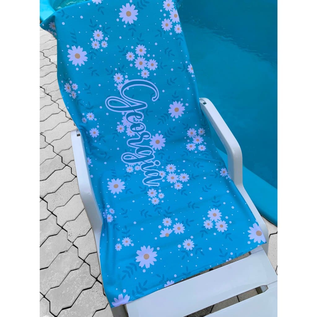 Toalha de Praia Personalizada - Margarida Branca