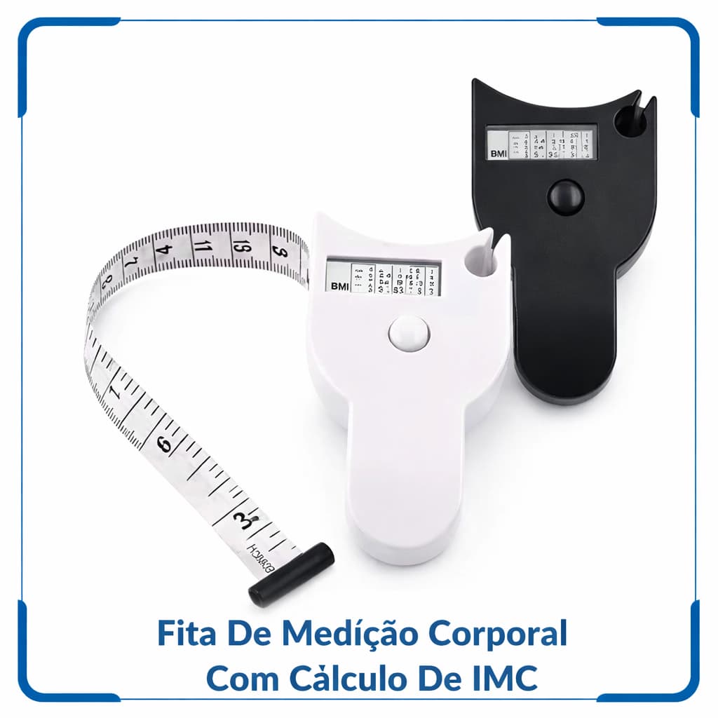 Fita de Medição Corporal Antropométrica com Calculadora de IMC e Circunferência 1533