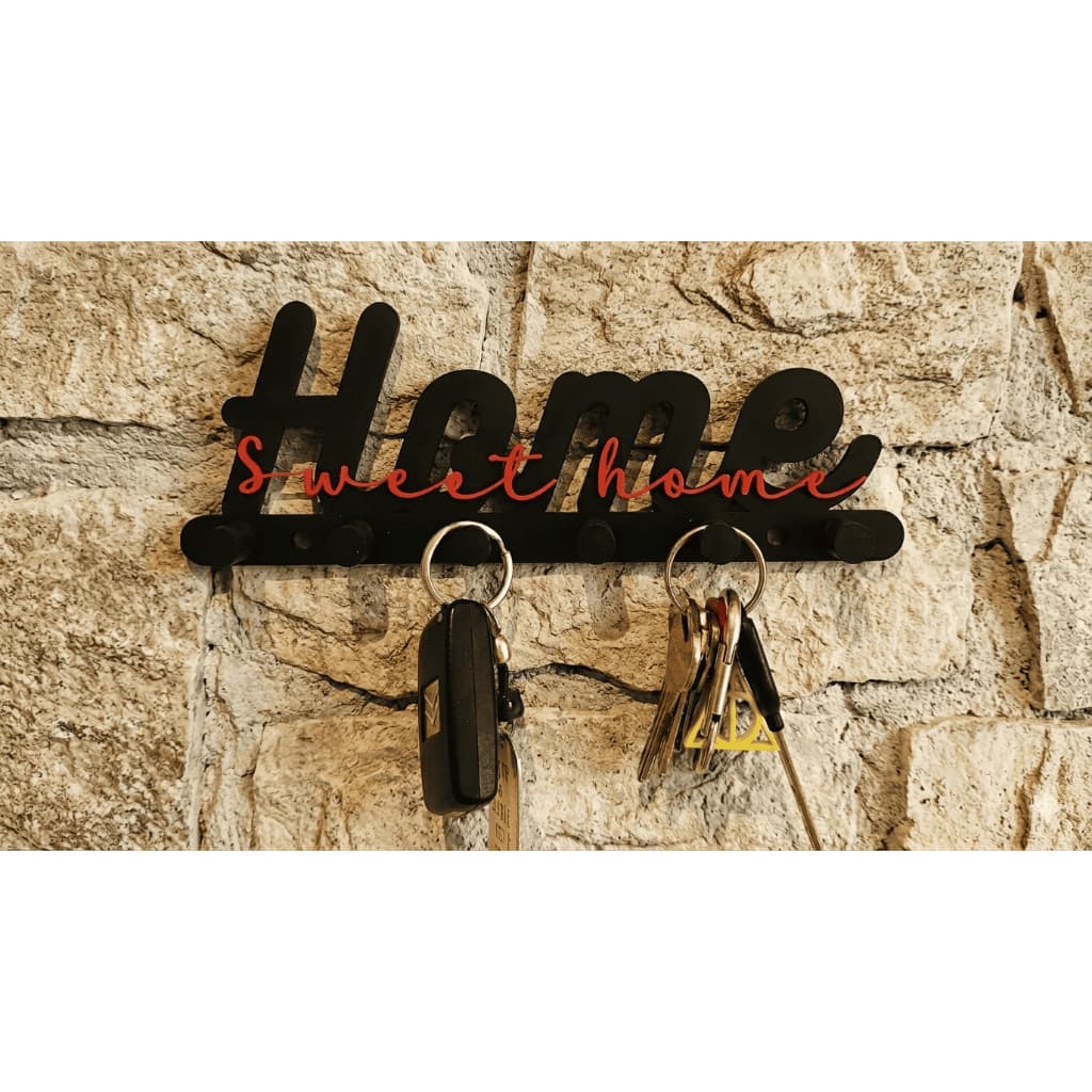 Porta Chaves Decorativo Premium Bicolor - Edição StudioS3D, Escrito Home Sweet Home, Envio Rapido, Alta qualidade