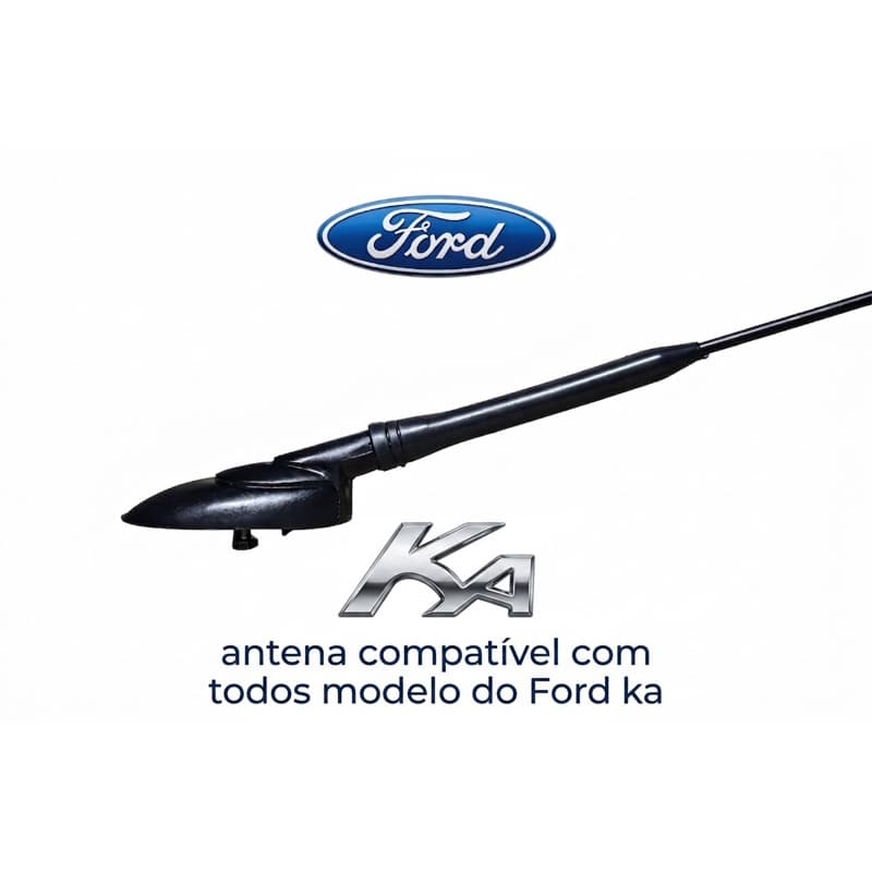 Base Da Antena Do Rádio Ford Ka Ecosport 2003 até 2021 Fiesta 1997 A 2016 com haste e cabo kit completo