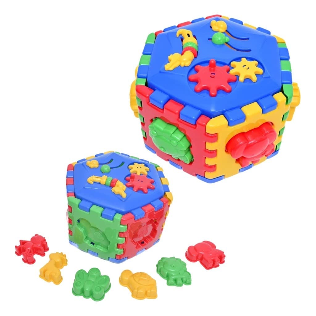 Cubo Interativo Monta e desmonta Brinquedo Educativo Animais Na Caixa