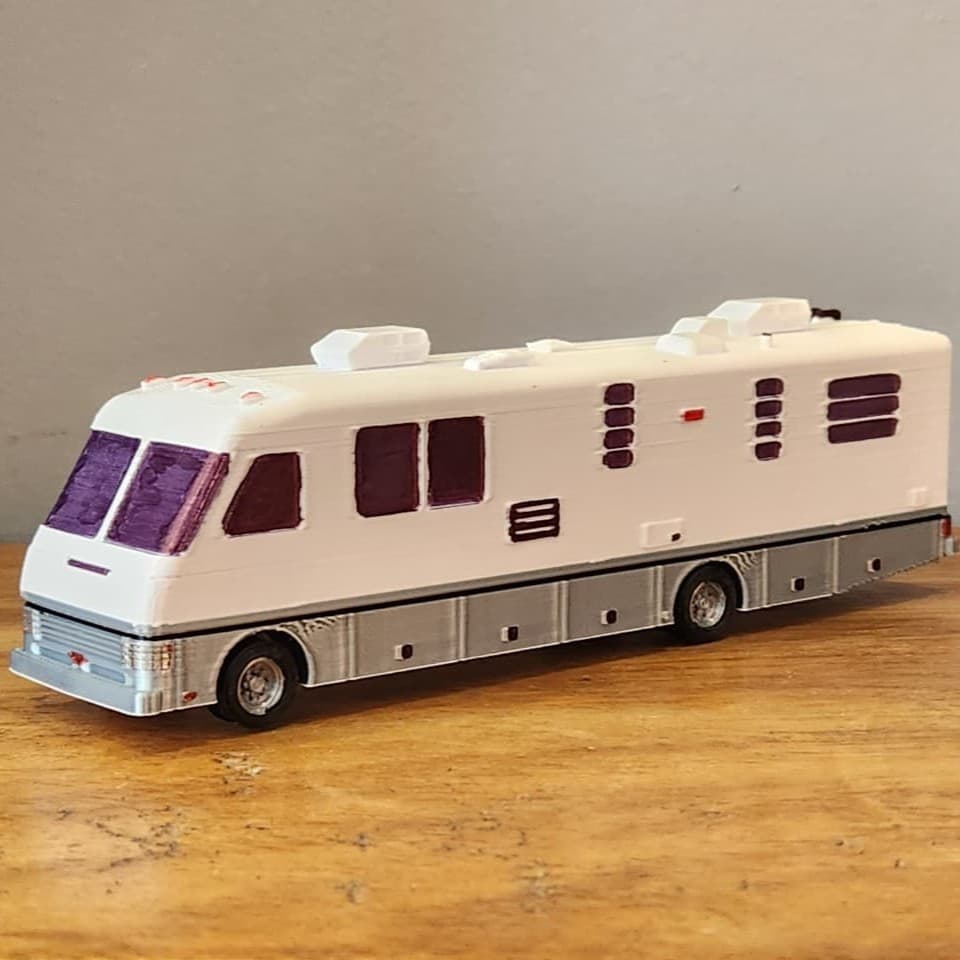 Miniatura Motorhome RV PaceArrow Trailer Escala 1.64 | Compatível Hot Wheels Matchbox