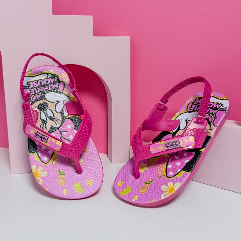 Chinelo Baby de Elástico Bebê Personagens Menina e Menino Criança Diversão Fofo Macio Confortável