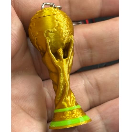 10 Chaveiros Troféu de Futebol Dourado - A Taça do Campeão Mundial