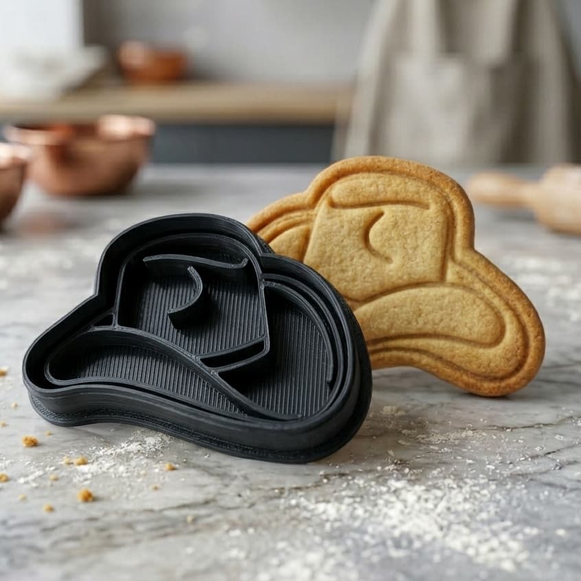 Cortador Biscoito Chapéu Cowboy Confeitaria Fondant Pasta Americana Alta Precisão Sustentável