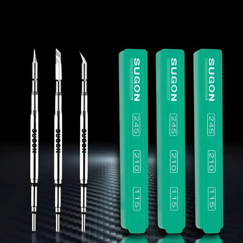 Kit 3 Ponta Ferro De Solda C210 Jbc Sugon A9 Curva Reta Faca Profissional