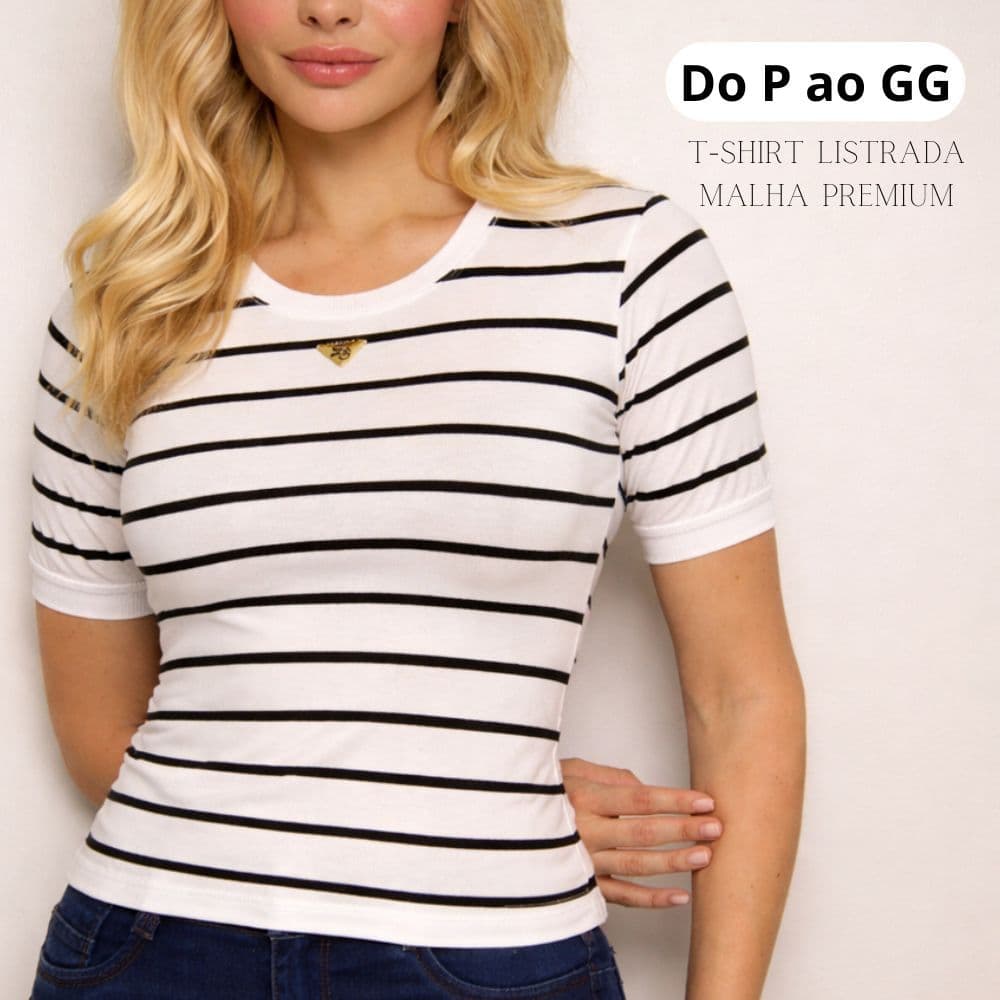 blusa feminina malha listrada