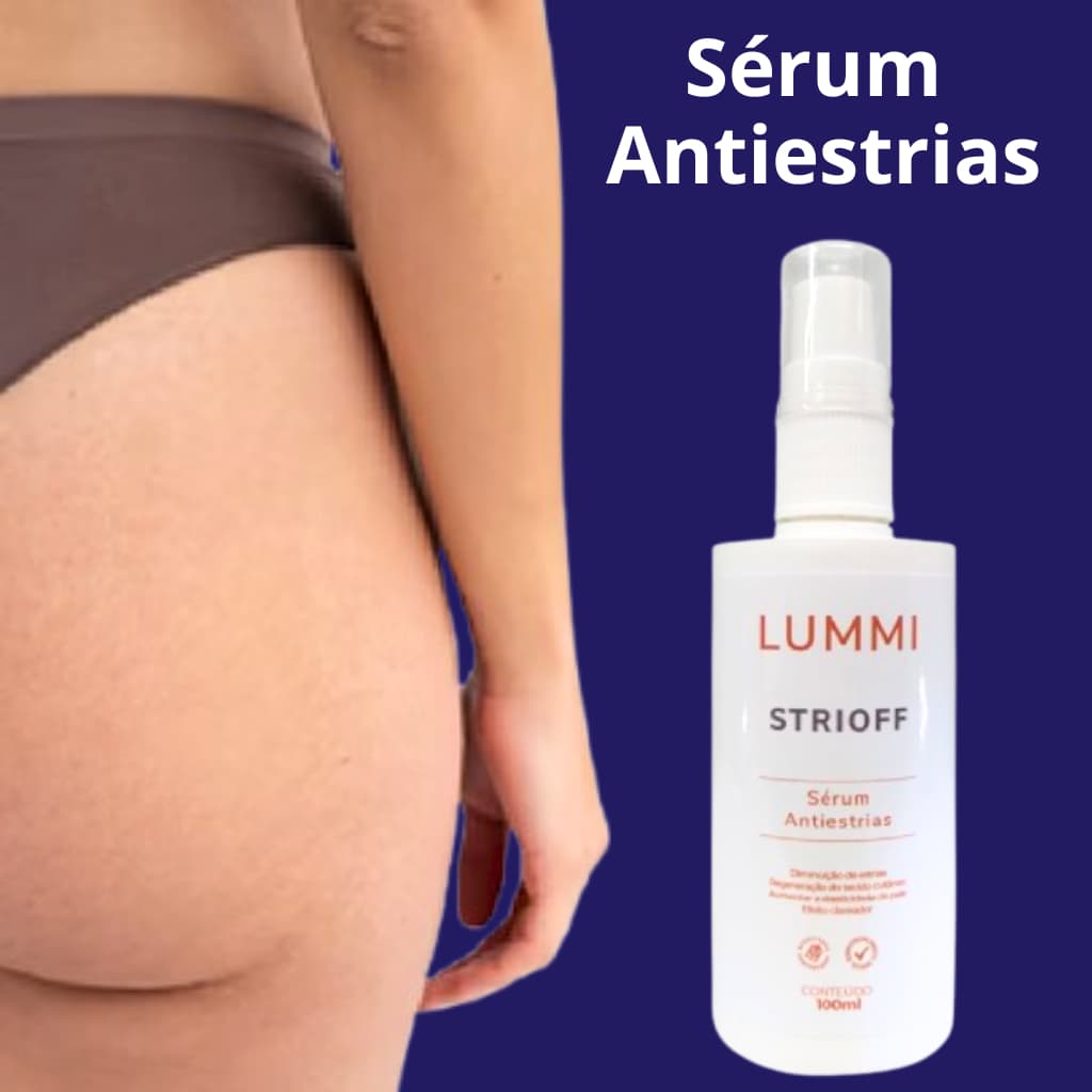 Sérum Redutor Estrias 100ml Creme Suave Rápida Absorção Suaviza Restaura Previne Fortalece a Pele