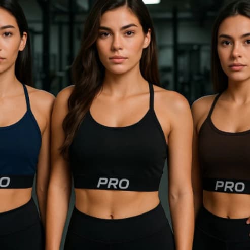 top Fit Feminino de academia costa nua com elástico