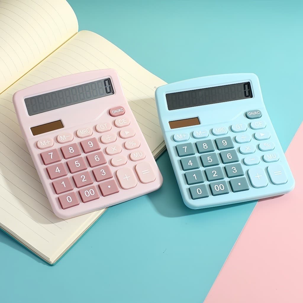 Calculadora Científica Solar de Mesa Grande Display | Financeira, Escritório, Escola, Design Fofo