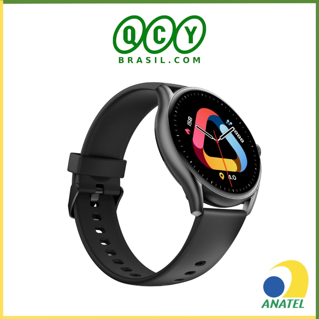 Smartwatch QCY GT S8 Bluetooth, Para Corrida e Treinos, Certificado IPX8, Tela Amoled , Sp02