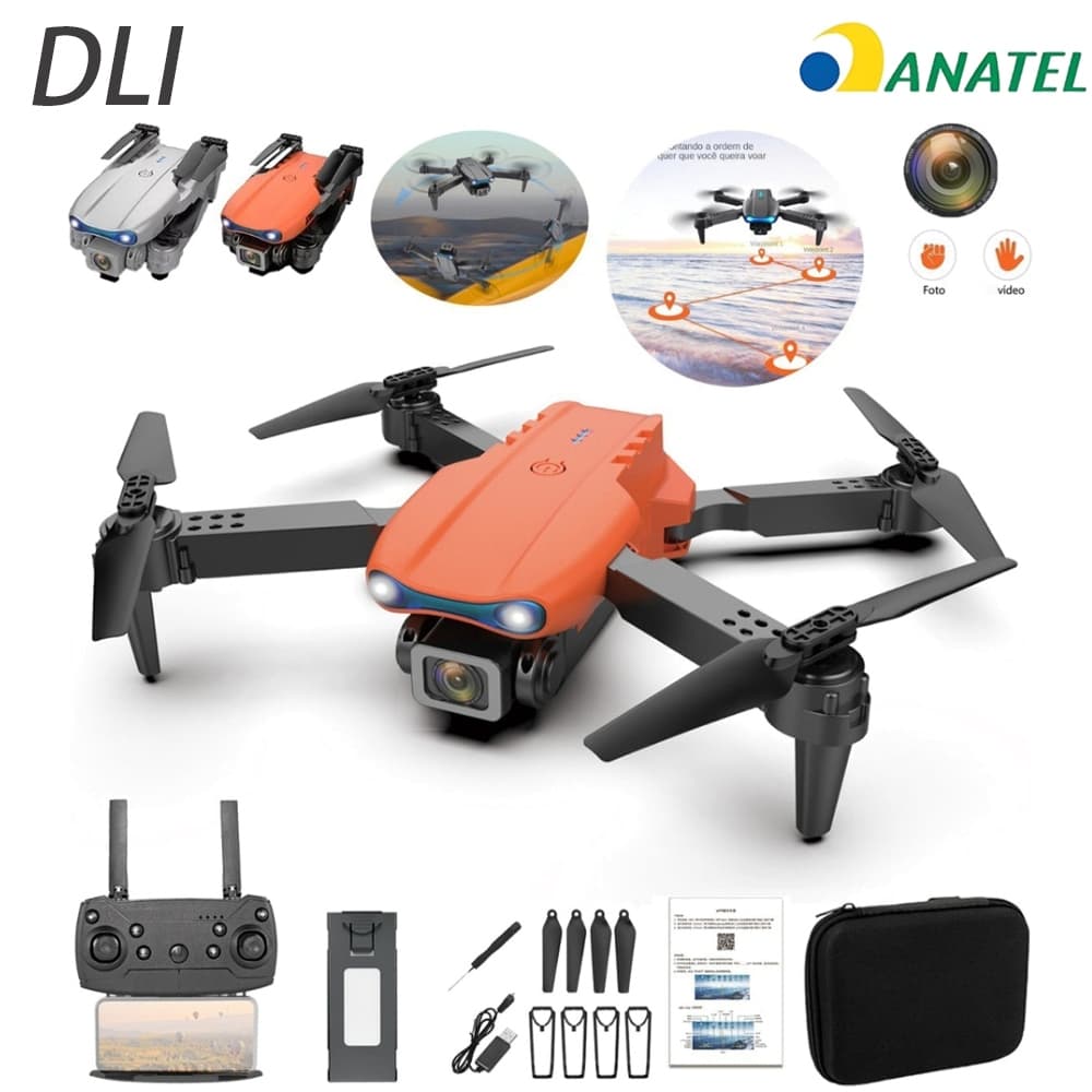 Drone E99 com Dual Câmera 4K 2.4Ghz Profissional Gravação Fotos Wi-Fi Acessórios Incluídos