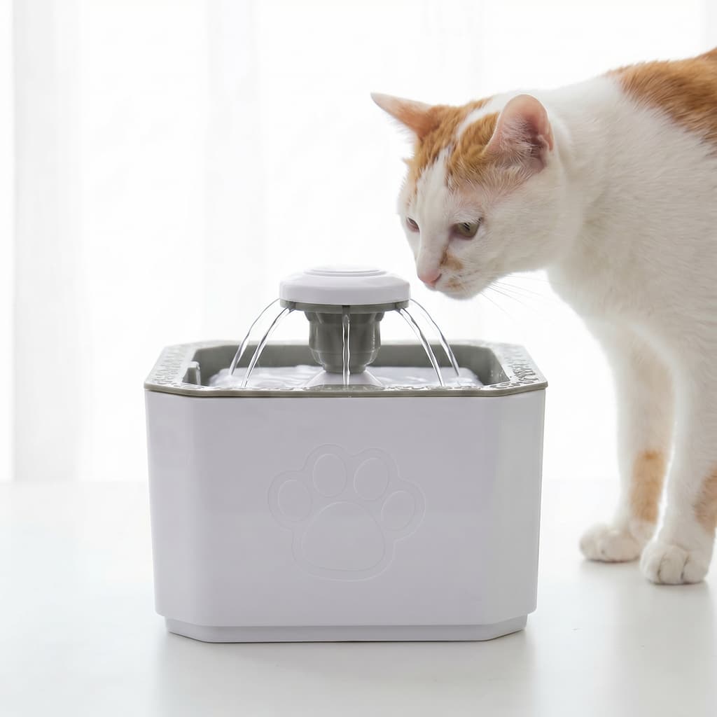 Bebedouro Fonte Automática Pet 2 Litros Gatos Cães Silencioso USB Filtro Água Fluxo Contínuo Bebedor Inclui 2 Refis