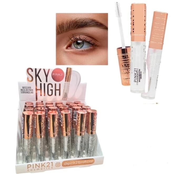Máscara para Sobrancelha Sky High Transparente – Pink 21
