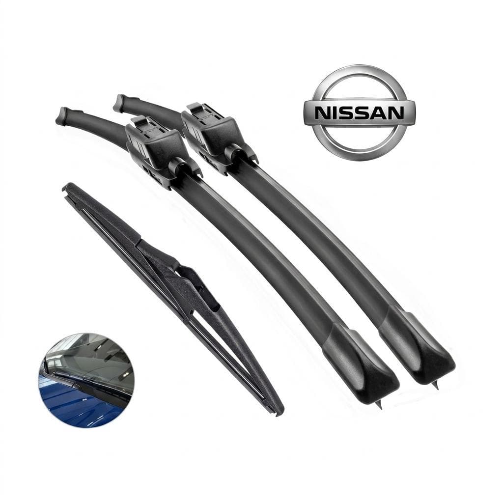 kit Palhetas Limpador de Parabrisa Paleta Silicone Nissan Versa Sentra Livina Frontier Kiks March