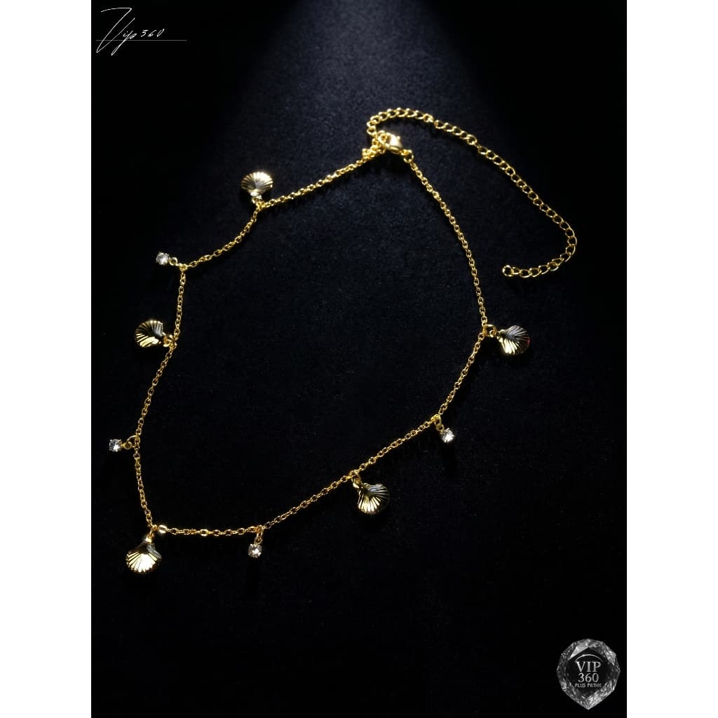 🌊 Colar Choker Feminino Pingentes de Conchinhas do Mar Prata 925 Moda Praia – Tendência do Verão ☀️