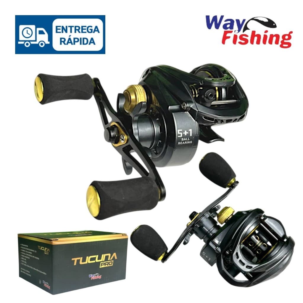 Carretilha Black Tucuna Pro 6 Rol Rec 7.5 Drag 6kg
