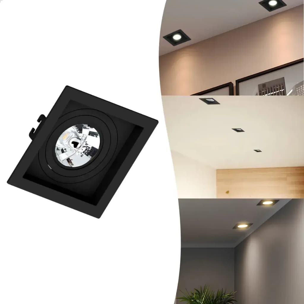 Spot Embutir Teto Quadrado Face Recuada Ar70 Direcionável Orbital 360° ABS