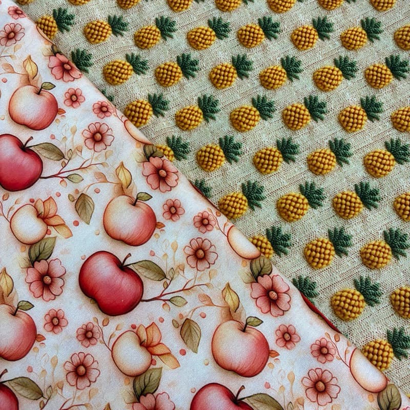 Tricoline digital - 100% Algodão Estampas para cozinha (0,50x1,50mt) para costura criativa, enxoval de casa outro