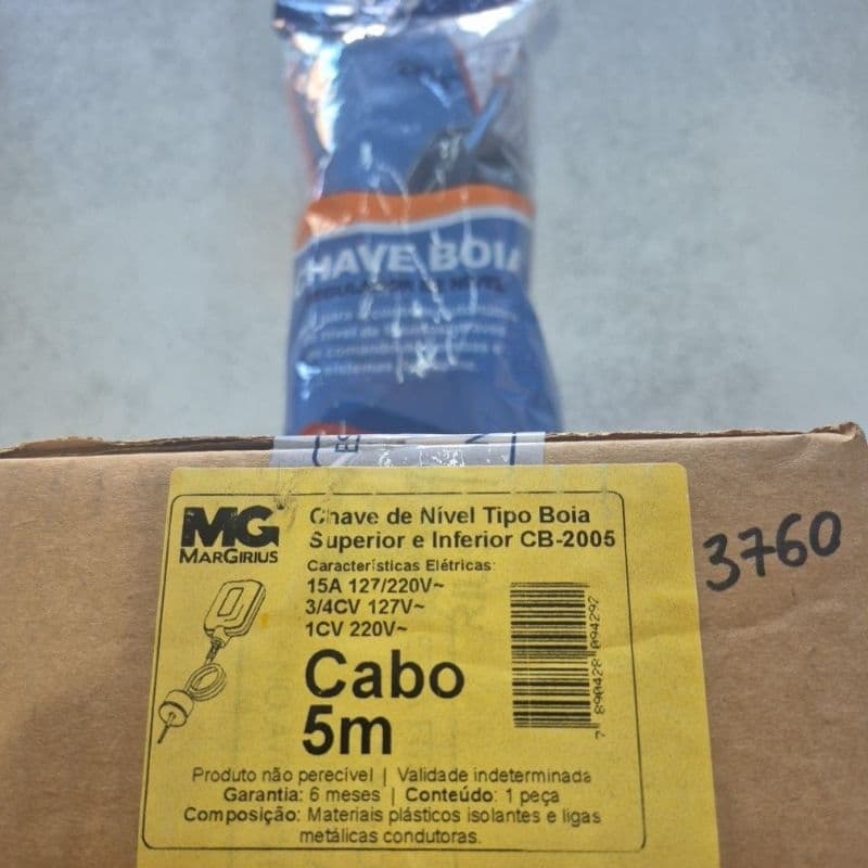 Chave boia elétrica Margirius cabo 5m 127/220v