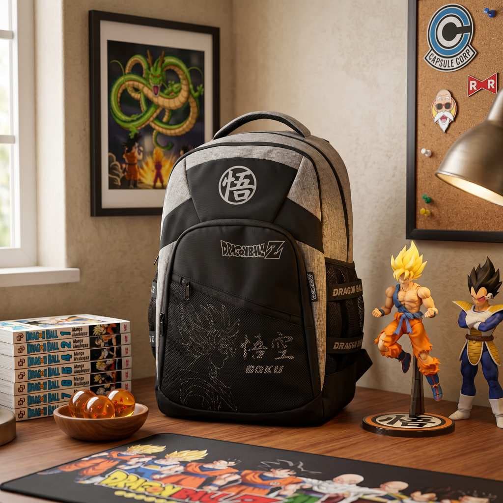 Mochila Escolar Juvenil Costas Dragon Ball Clio Anime Estudante Masculina Compartimentos Conforto