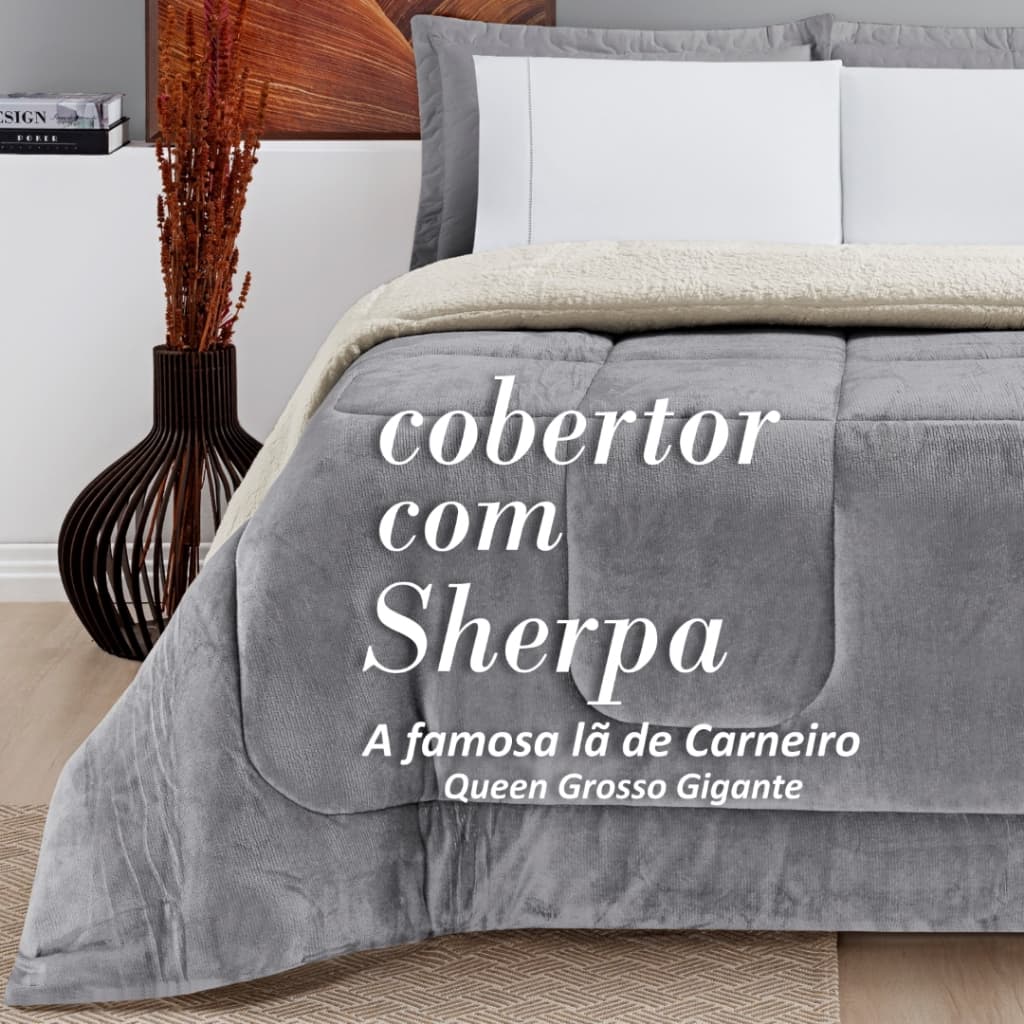 Cobertor Casal QUEEN GIGANTE Manta Coberta Sherpa Macio Frio Intenso Grosso Coberdrom Dupla Face