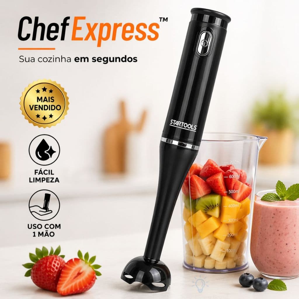 Mixer Elétrico Portátil 700ml 220V Turbo Mixer Triturador Alimentos Shake Cozinha Original