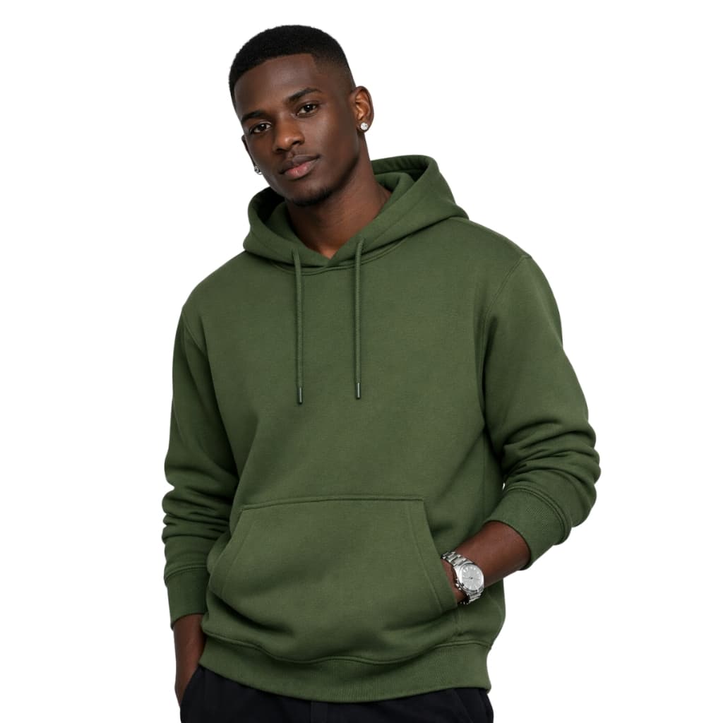 Blusa de Moletom Relaxado Canguru Com Capuz Macio Quente