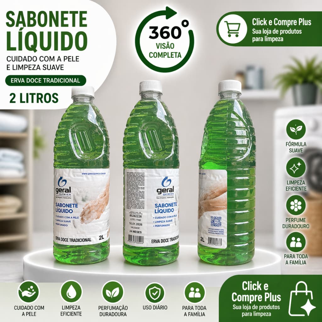 Sabonete Líquido Erva Doce Tradicional 2 L Geral Química