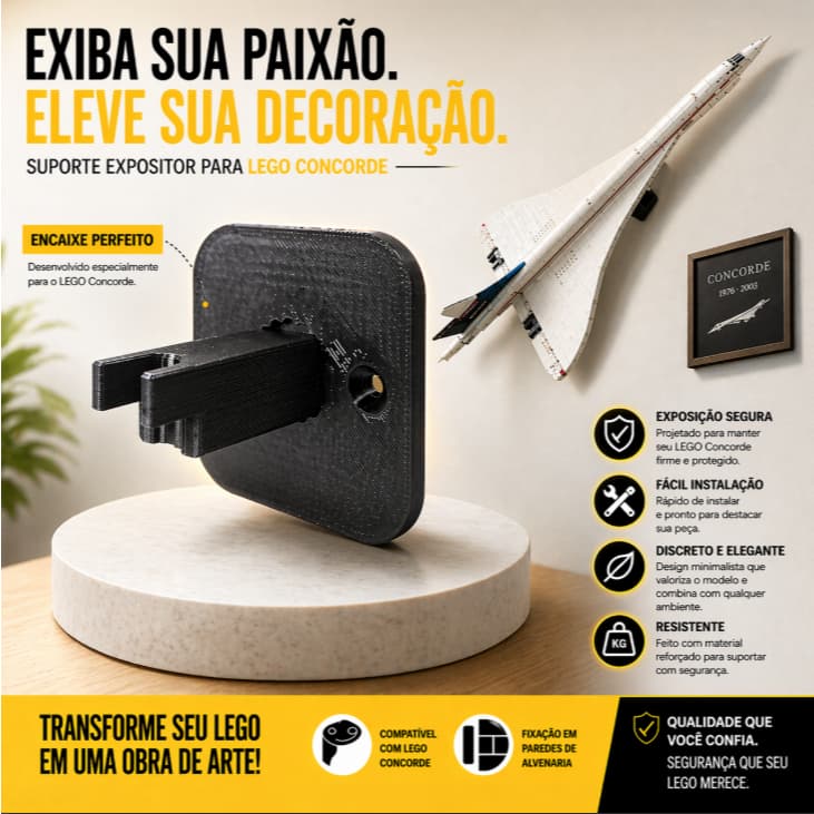 SUPORTE EXPOSITOR PARA LEGO CONCORDE