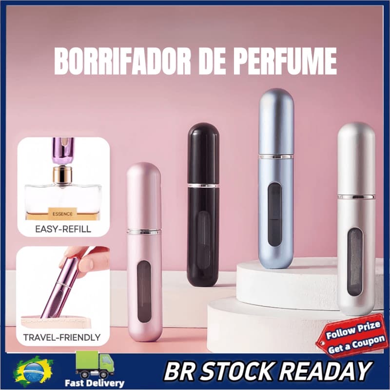 ✅[BR Seller] Kit 6 ou 12 Frasco Porta Perfume 5ml Recarregável Portátil Spray Mini Bolsa Viagem