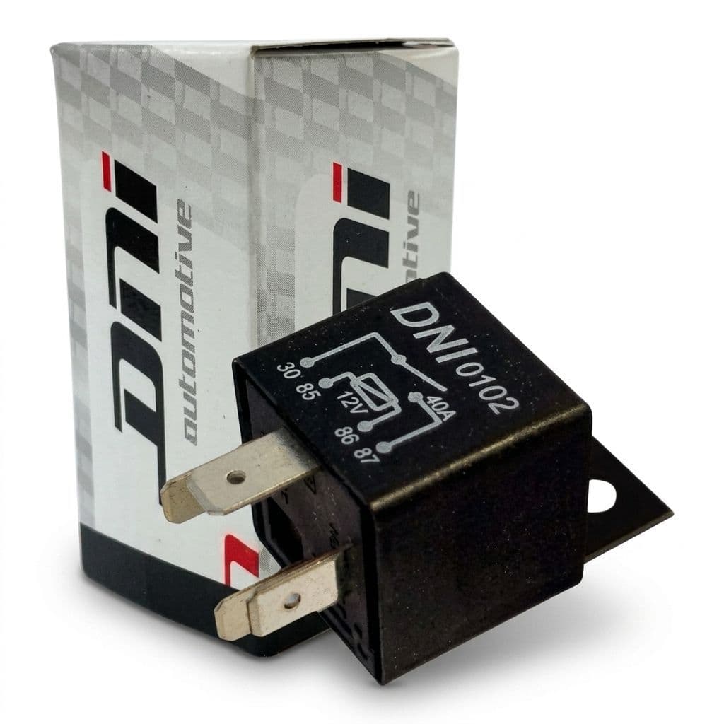 Relé Auxiliar Universal  Automotivo 40a 4 Pinos 12v DNI 0102