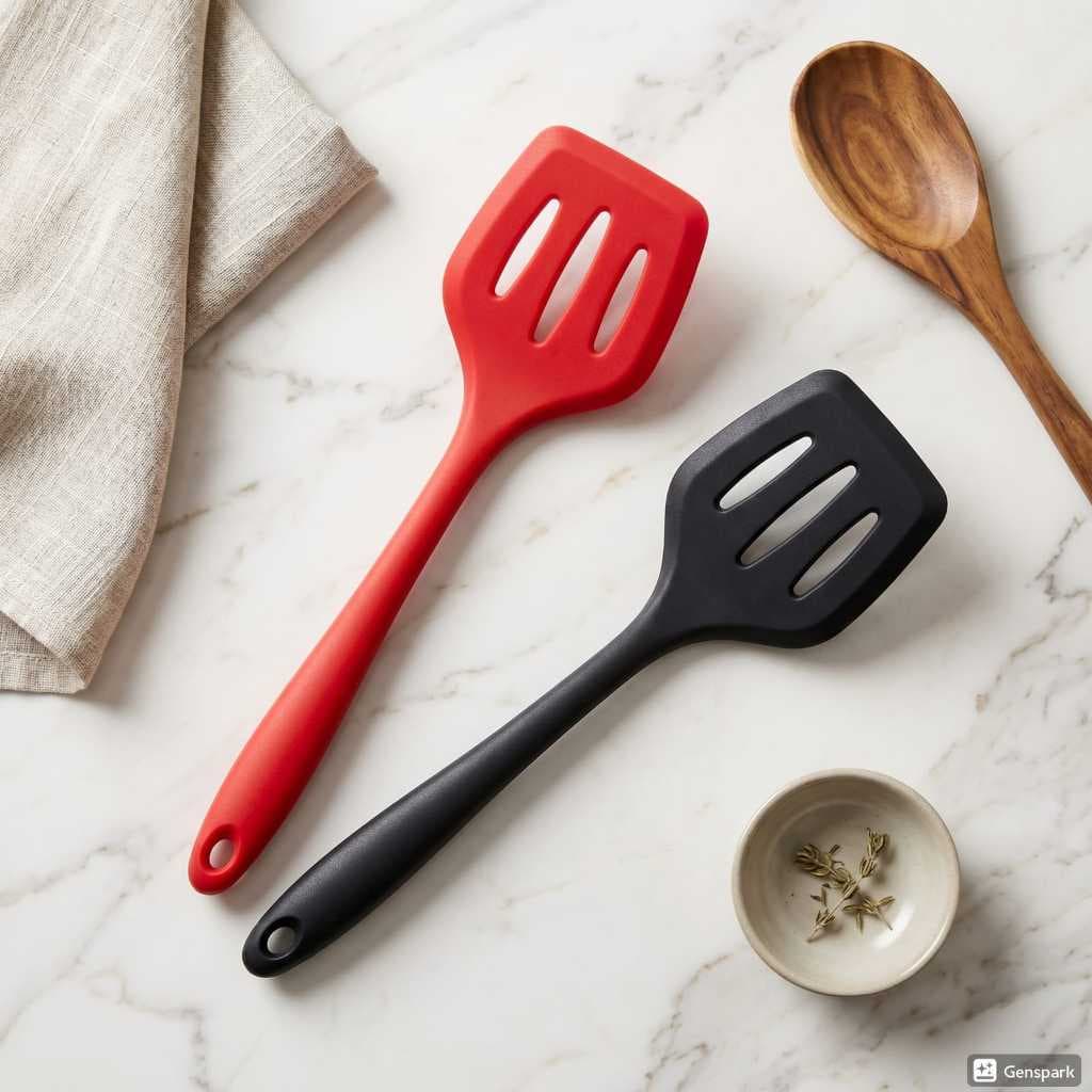 Espátula de Silicone Vazada BELAKAZA Maciça cozinha Profissional ,Não Risca Panela Resistente