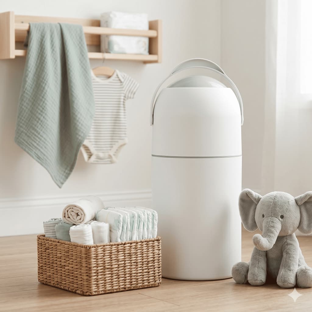 Lixeira Bebê Anti Odor 3 em 1 Para Fraldas 15 Litros Grande Tamanho Família