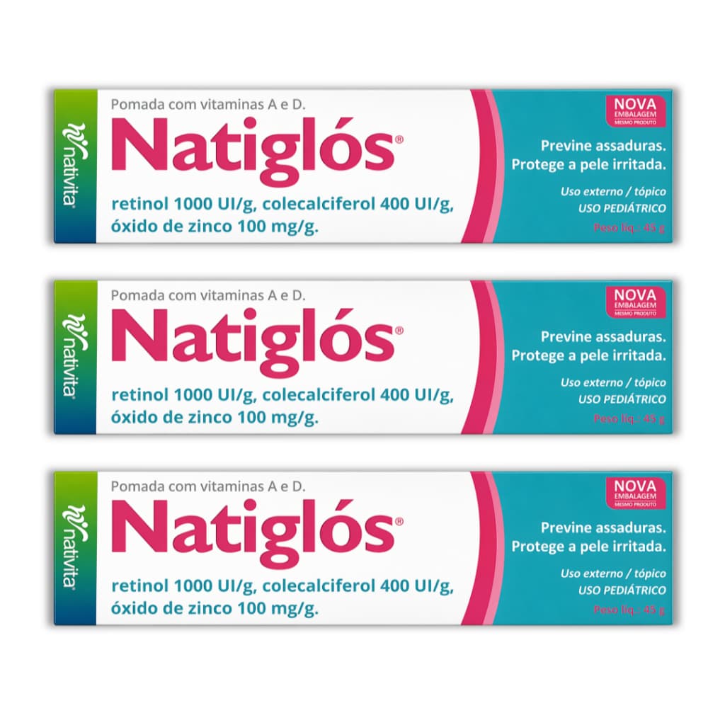 Kit Com 3 Natiglós Pomada para Assaduras 45g Cada