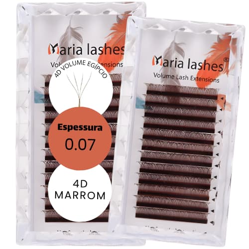 Cílios Maria Sasha 4D Marrom Volume Egípcio Extensão De Cílios Alongamento Fio W Retenção Volume