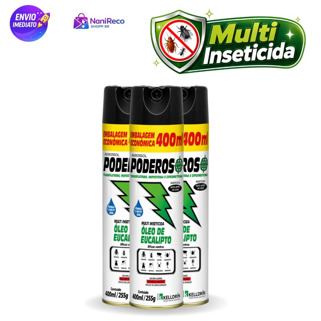 Inseticida Spray de Eucalipto Repelente Contra Mosquitos, Pernilongos e Insetos Uso em Casa, Quarto