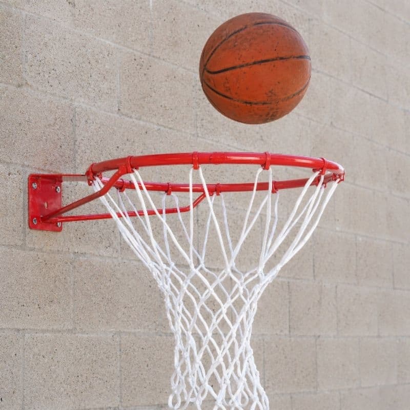 Aro Basketball DE FERRO com Rede para Cestas de Basquete treinar ou jogar basquetebol