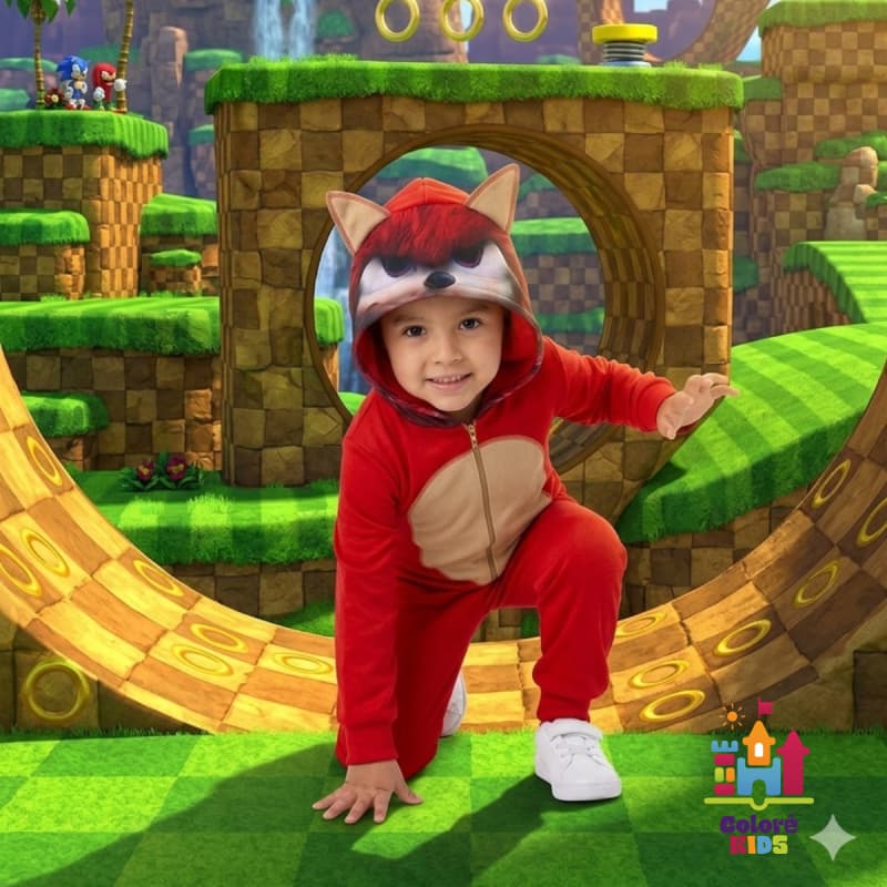 Fantasia Infantil Sonic Vermelho Knuckles